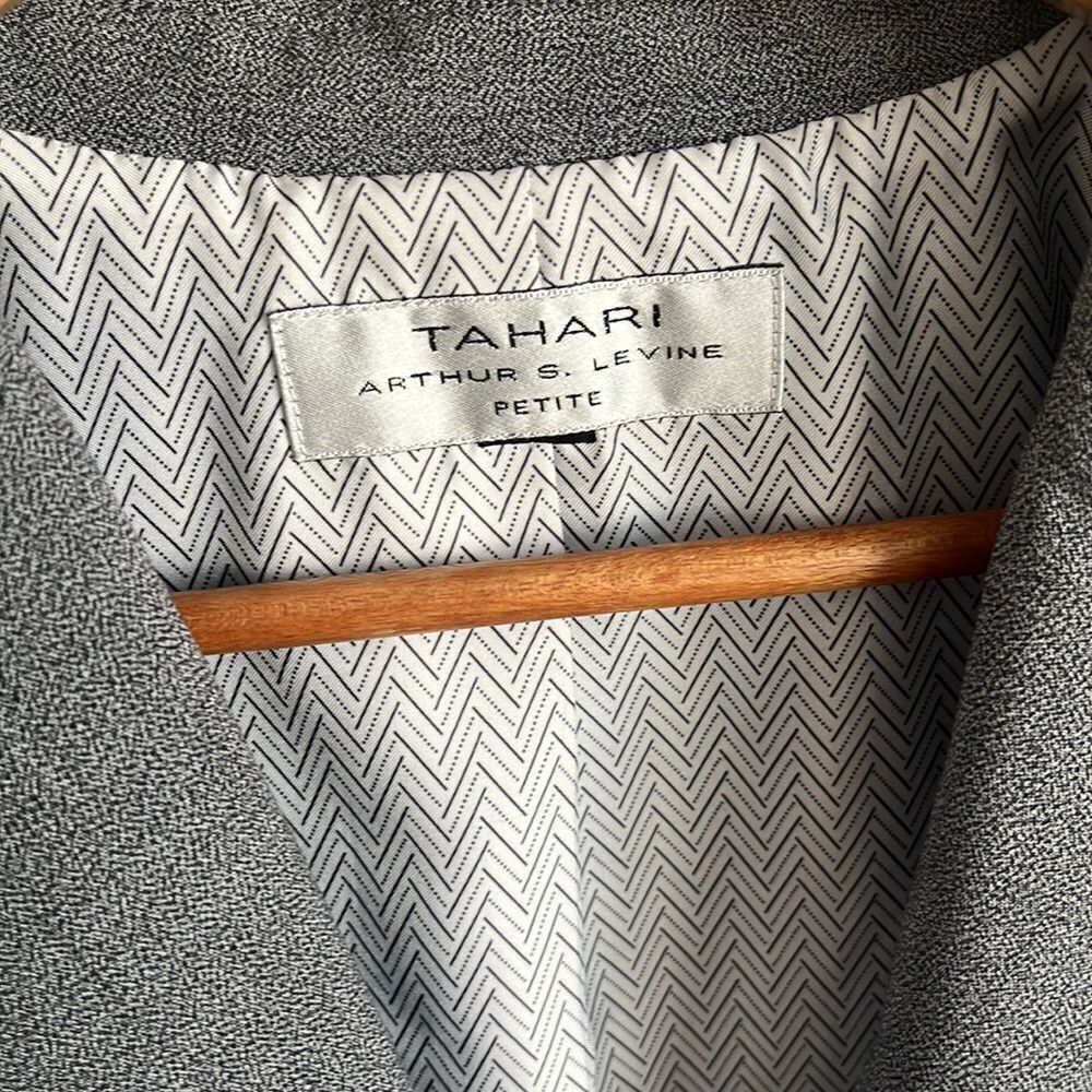 Tahari Blazer Womens Small Petite Grey - Picture 5 of 6